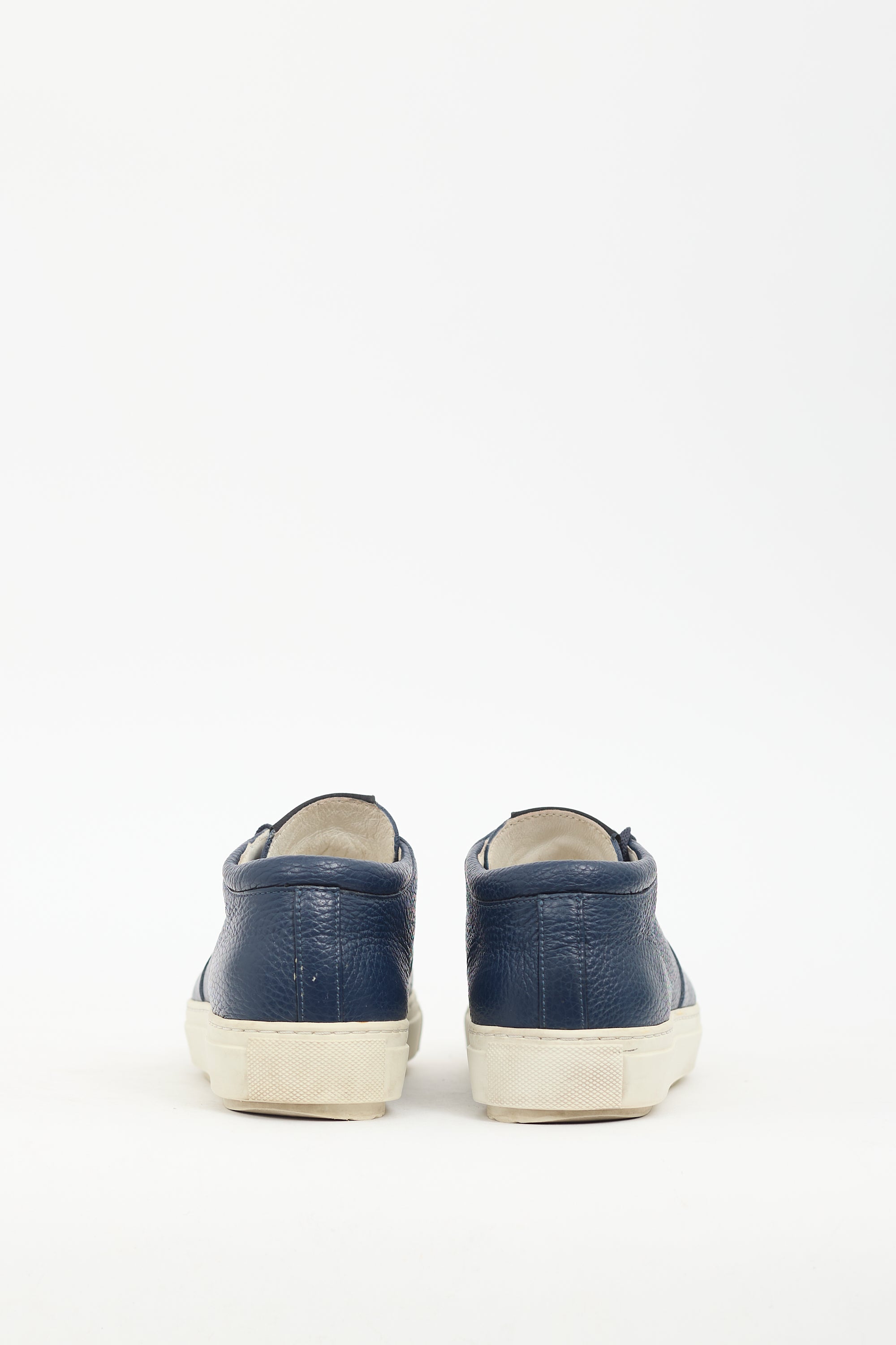 Max Mara Weekend Navy Leather Sneaker