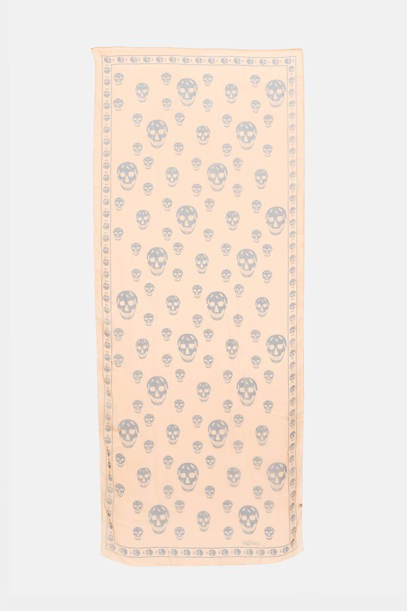 McQueen Silk Sheer Skull Scarf