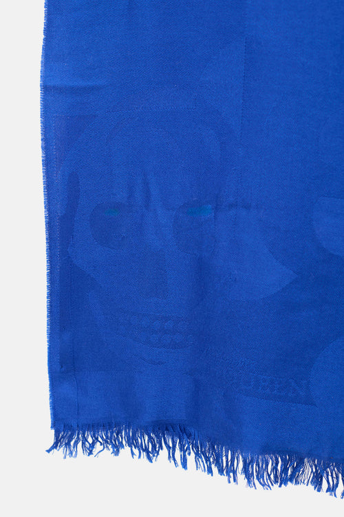 McQueen Wool Skull Clover Scarf