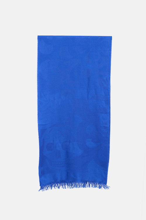 McQueen Wool Skull Clover Scarf