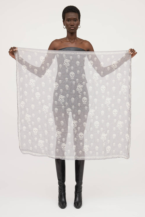 McQueen Skull Scarf