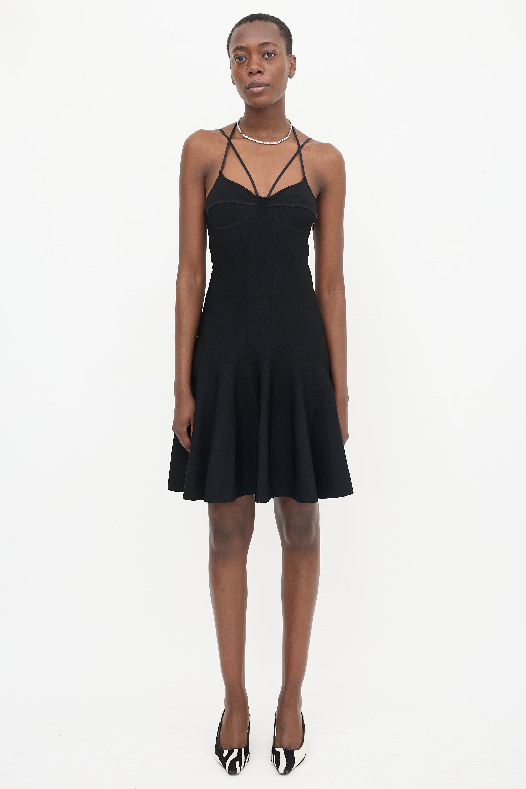 McQueen Knit Flared Dress