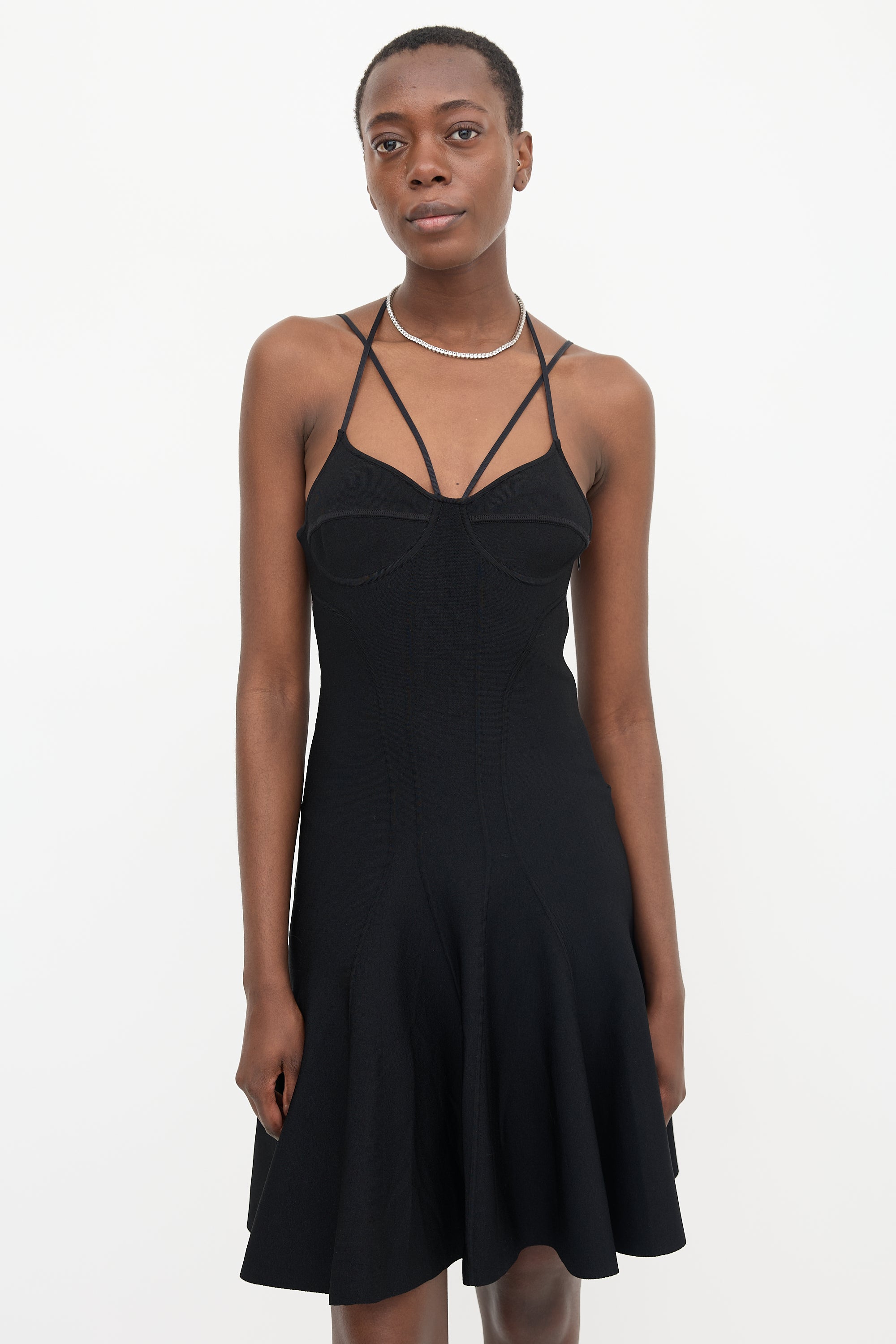 McQueen Knit Flared Dress