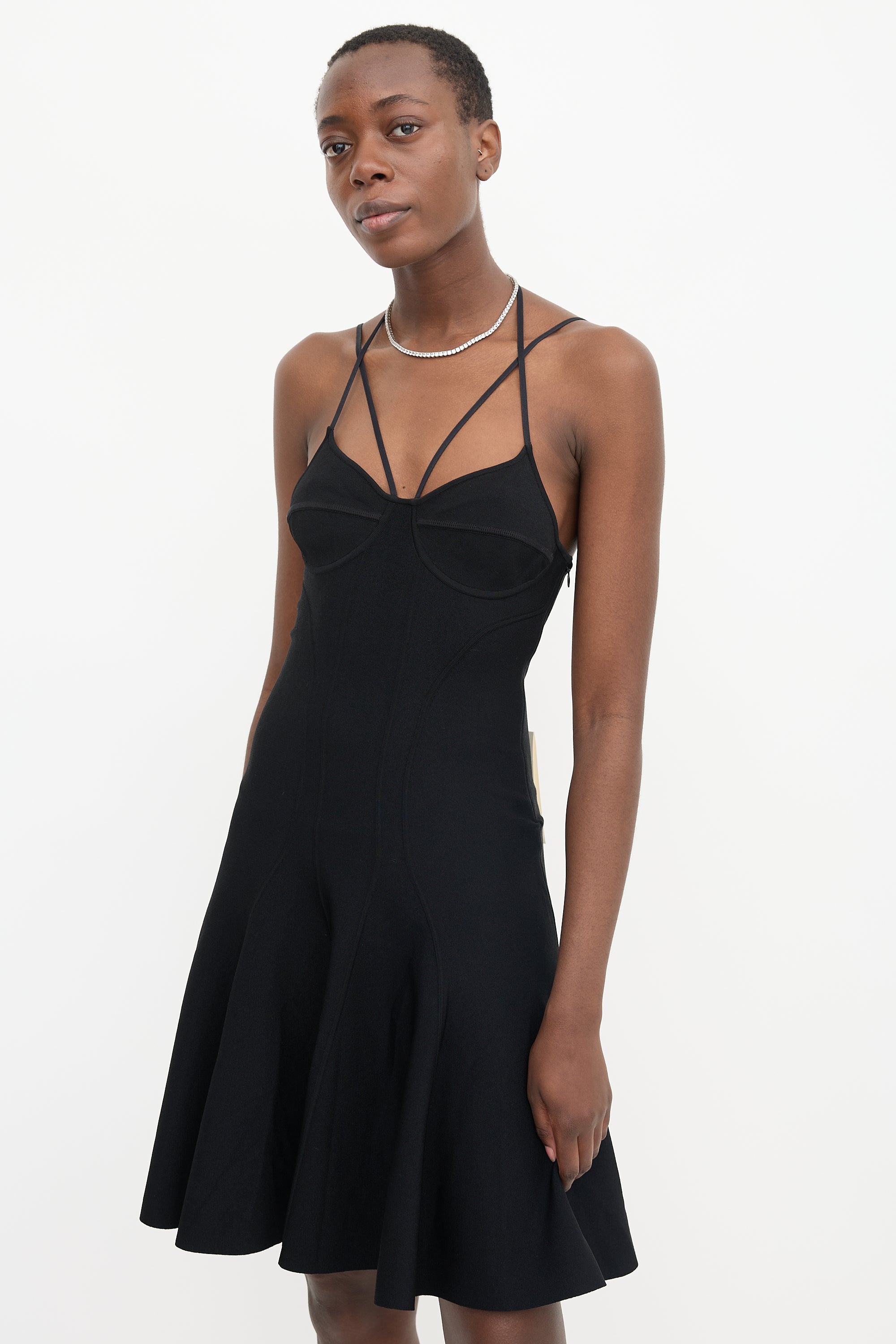 McQueen Knit Flared Dress