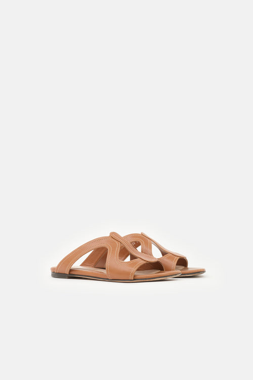 McQueen Leather Cutout Sandal