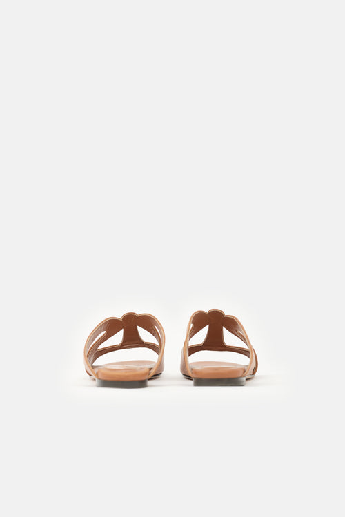 McQueen Leather Cutout Sandal