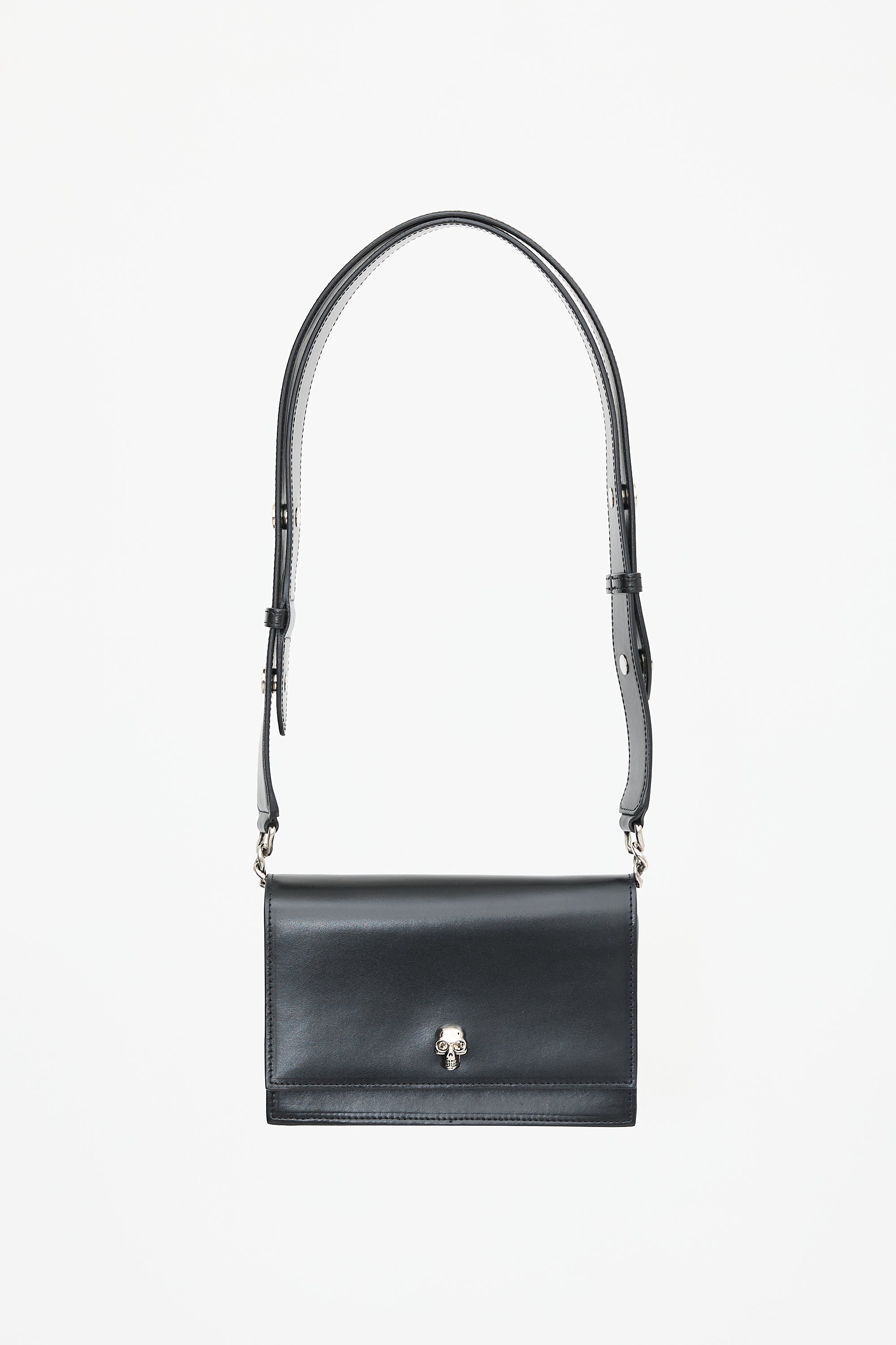 McQueen Leather Small Biker Shoulder Bag