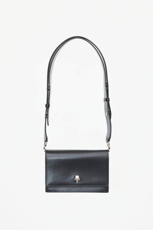 McQueen Leather Small Biker Shoulder Bag