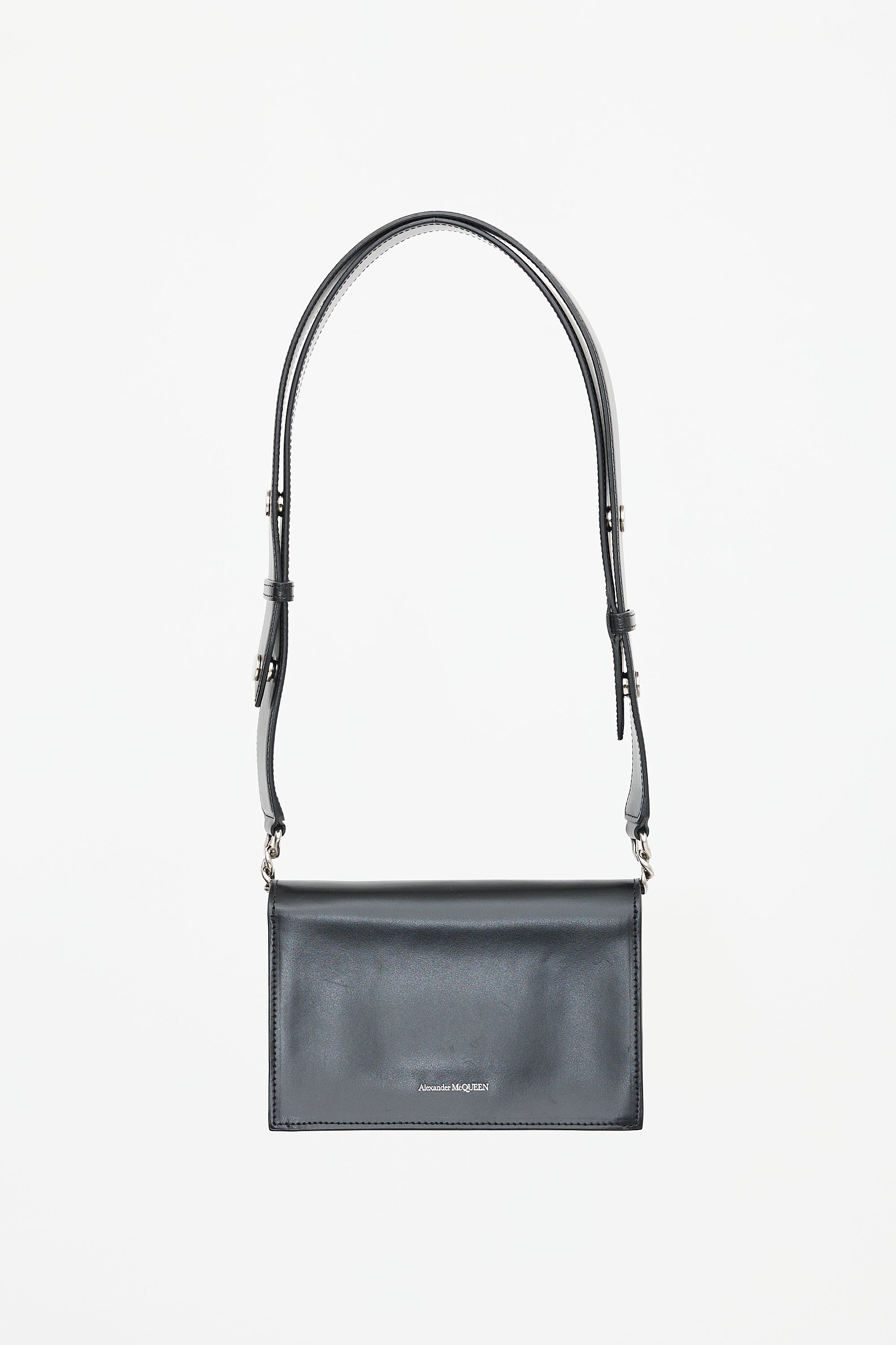McQueen Leather Small Biker Shoulder Bag