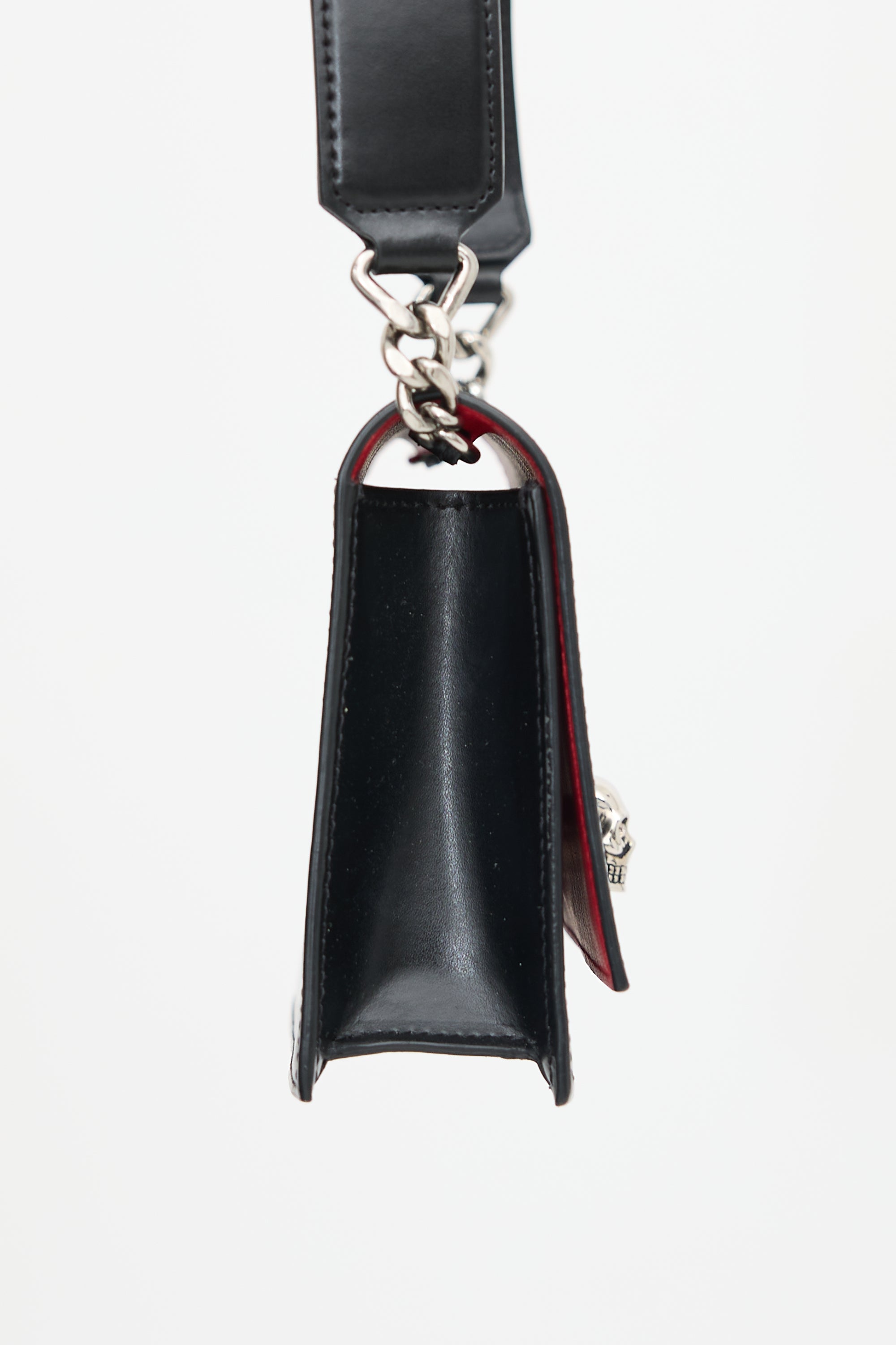 McQueen Leather Small Biker Shoulder Bag
