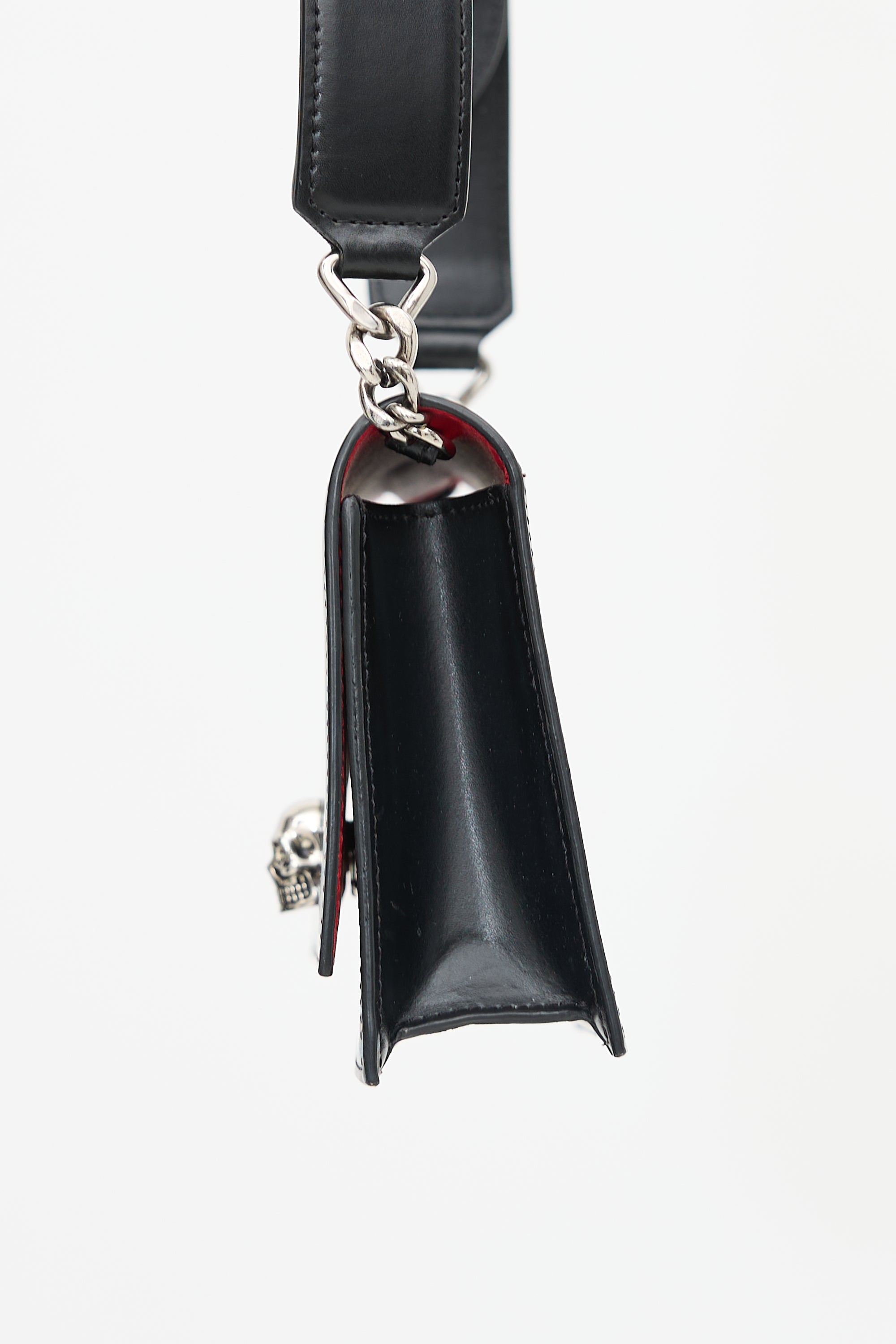 McQueen Leather Small Biker Shoulder Bag