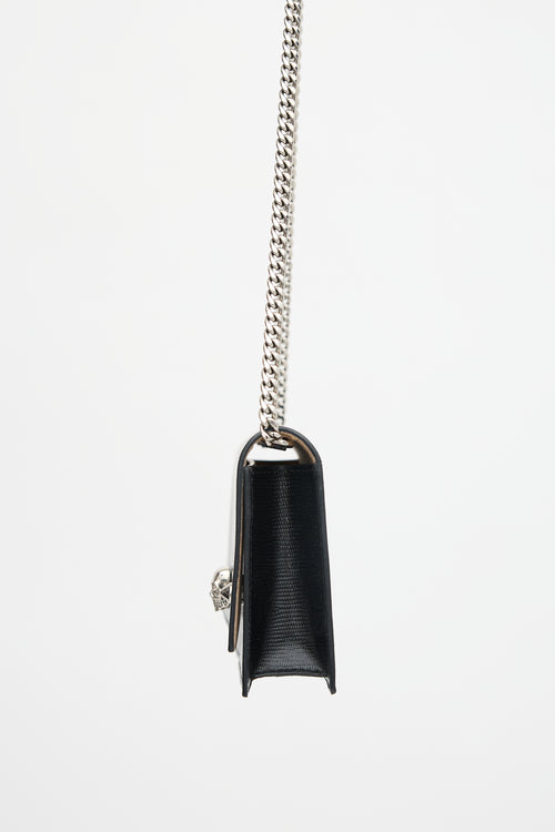 McQueen Leather Small Skull Chain Flap Bag