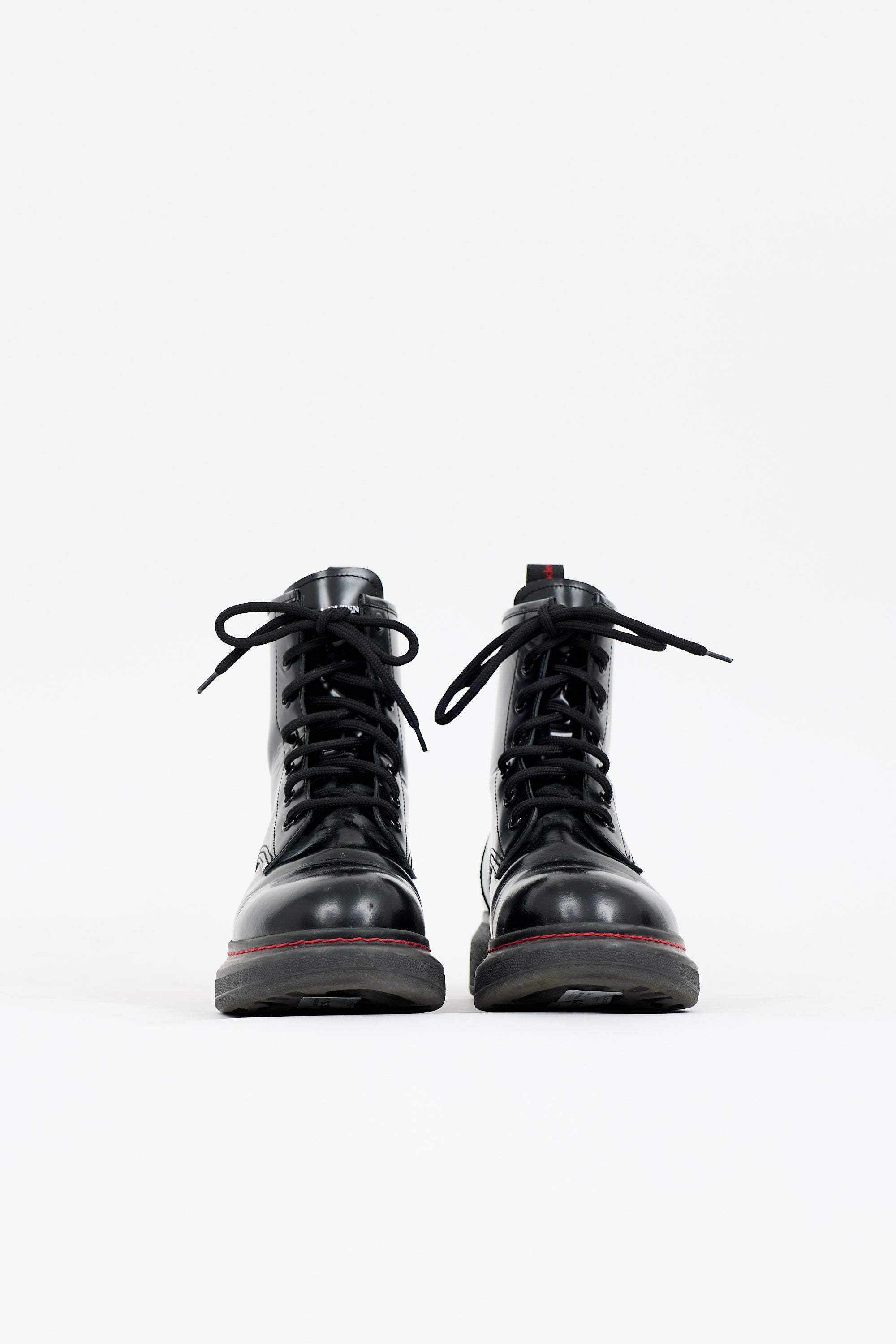 McQueen Leather Hybrid Combat Boot