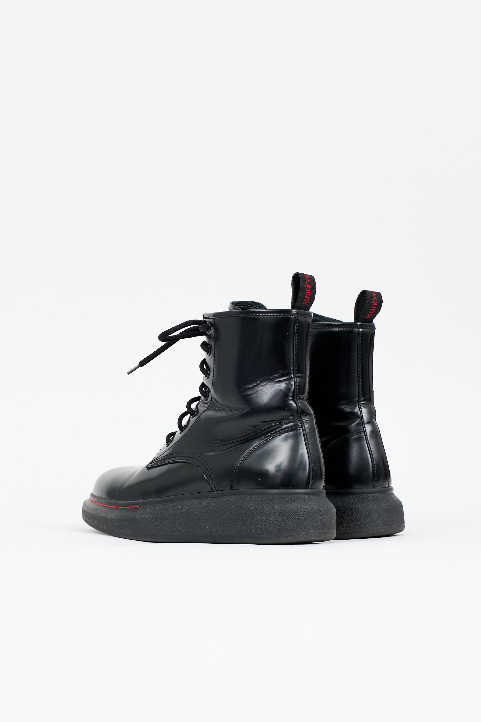 McQueen Leather Hybrid Combat Boot