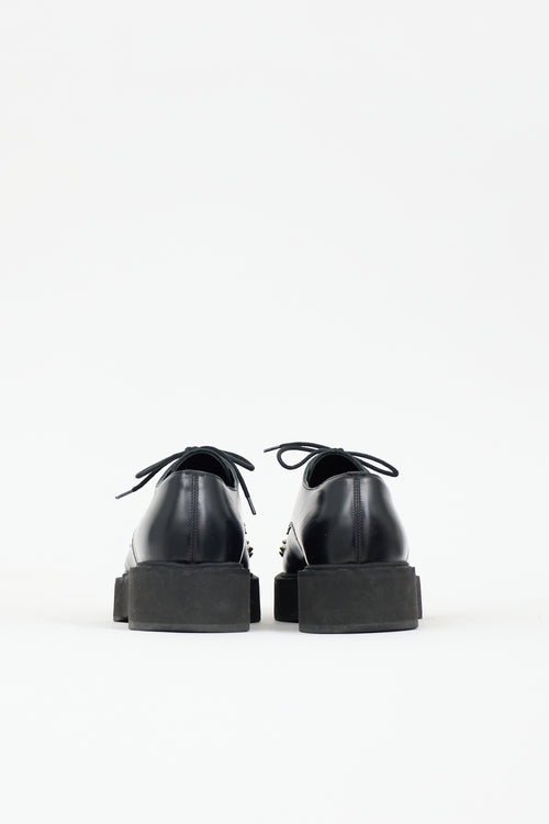 McQueen Leather Studded Platform Derby