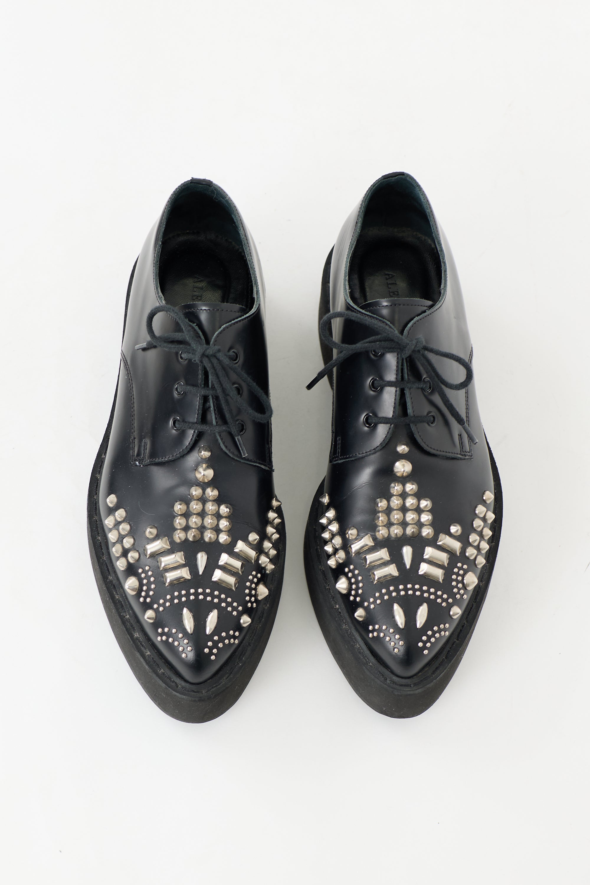 McQueen Leather Studded Platform Derby
