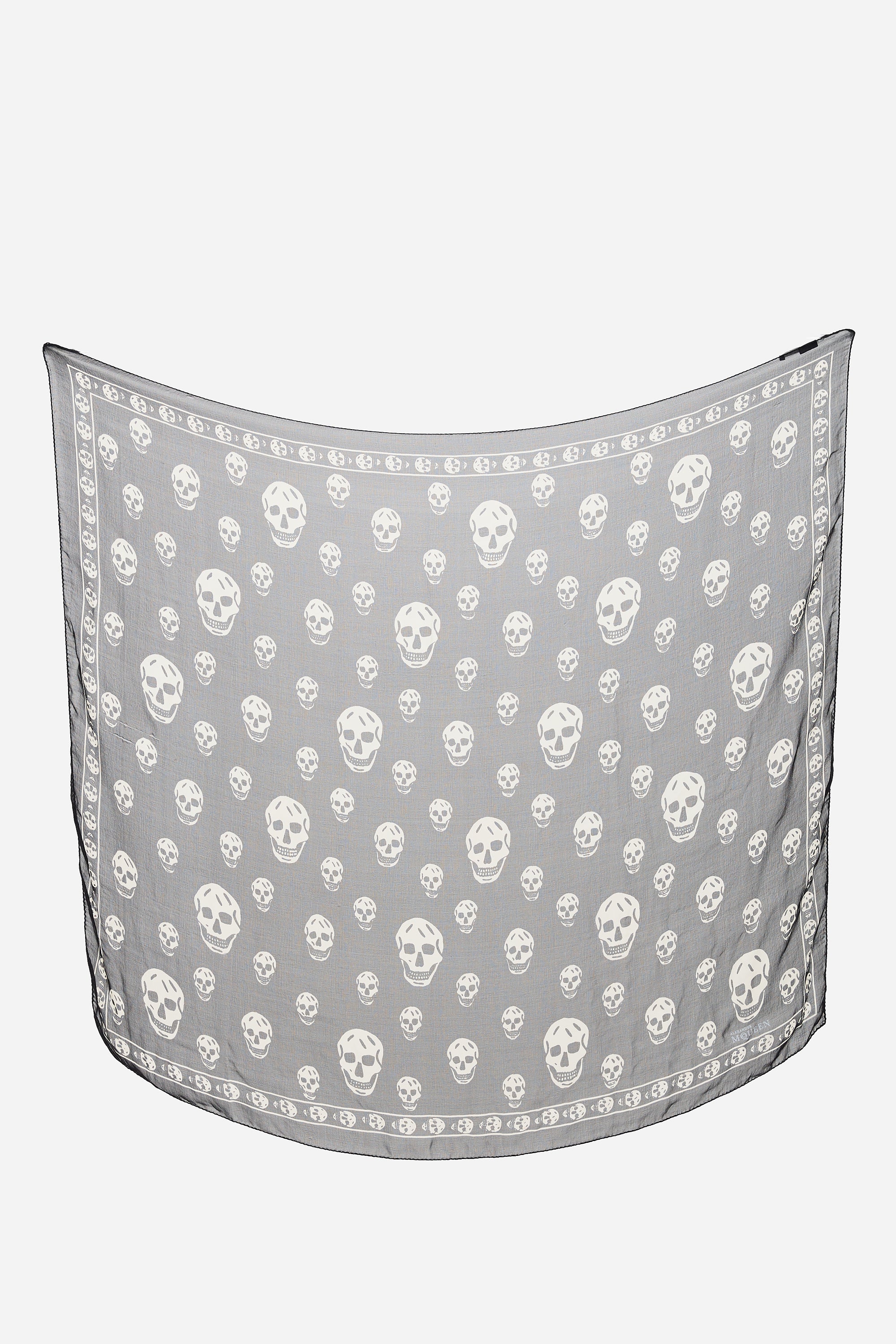 McQueen Silk Skull Print Scarf