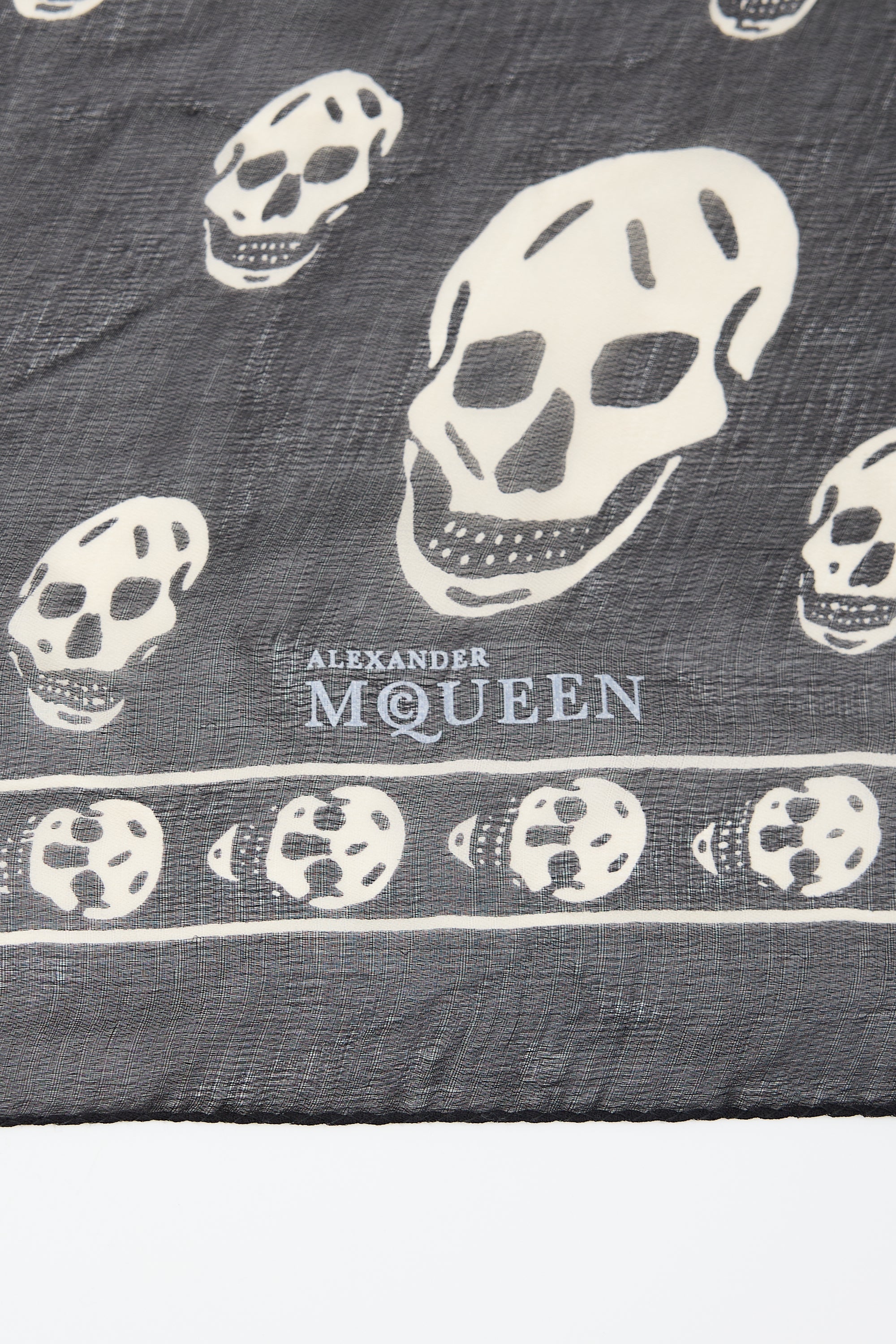 McQueen Silk Skull Print Scarf