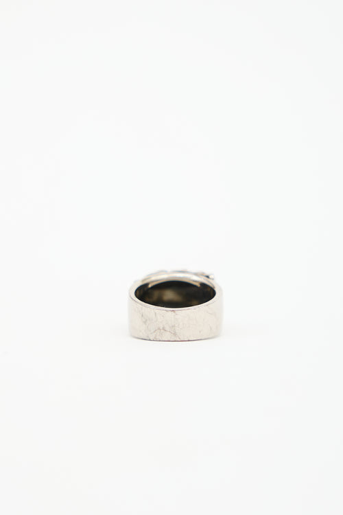 McQueen Skull & Flower Ring