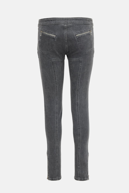 McQueen Slim Leg Zip Jeans