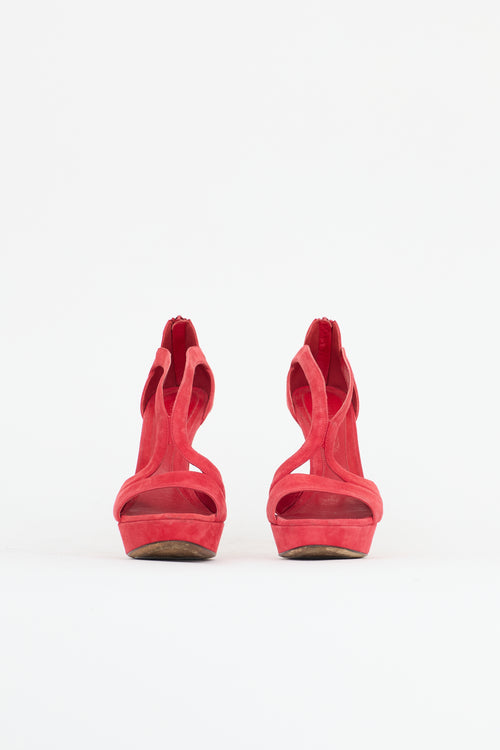 McQueen Suede Double Arch Sandal