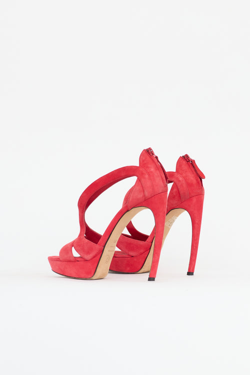 McQueen Suede Double Arch Sandal