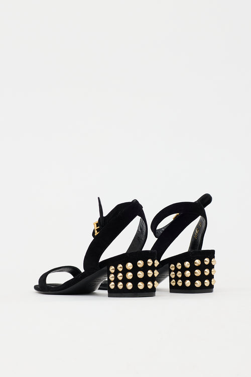 McQueen Suede Studded Sandal