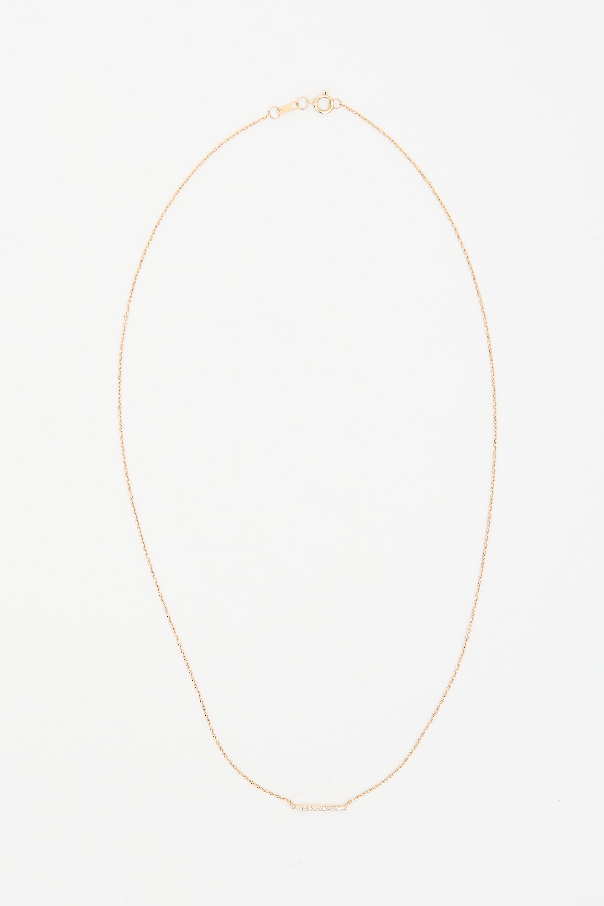 Mejuri 14k Gold & Diamond Bold Bar Necklace