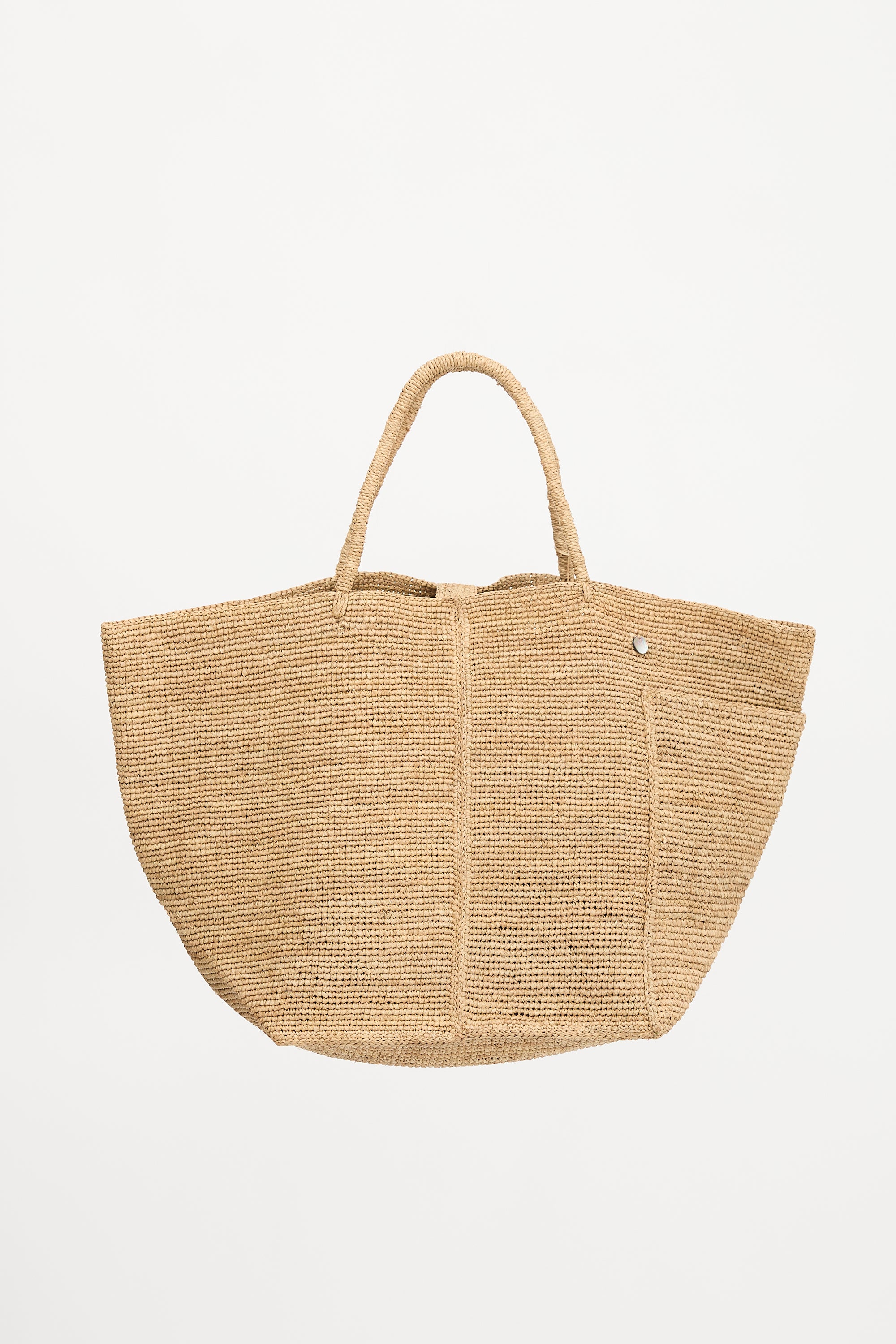 Merciel Raffia Appliqué Tote Bag