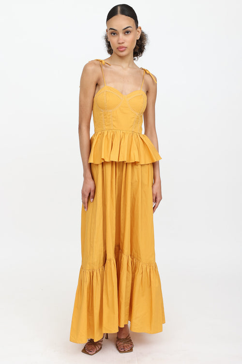 Misa Tiered Bustier Maxi Dress