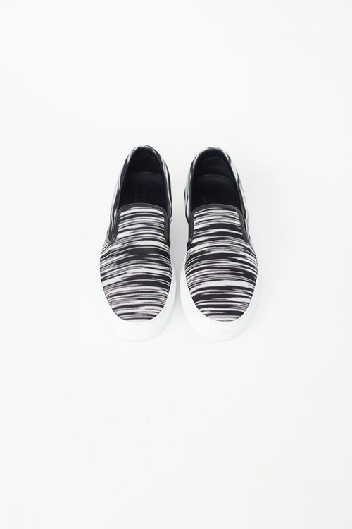 Missoni Black & Grey Striped Sneaker