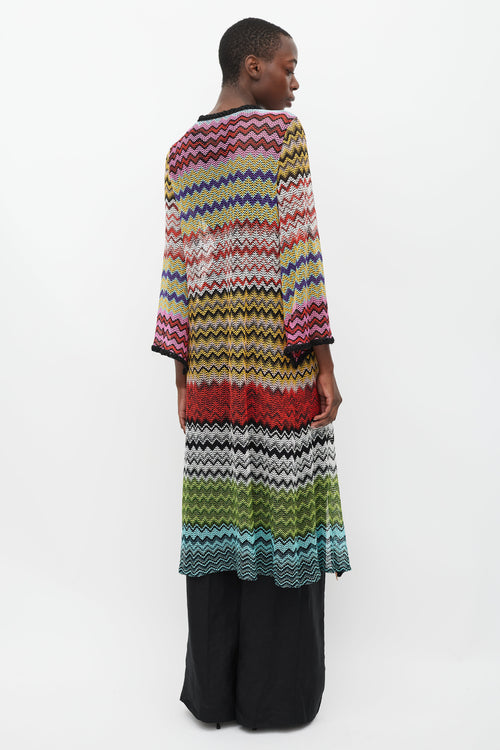 Missoni Black & Multicolour Sparkly Patterned Long Cardigan