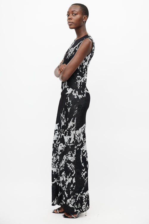 Missoni Black & Silver Metallic Cut Out Maxi Dress
