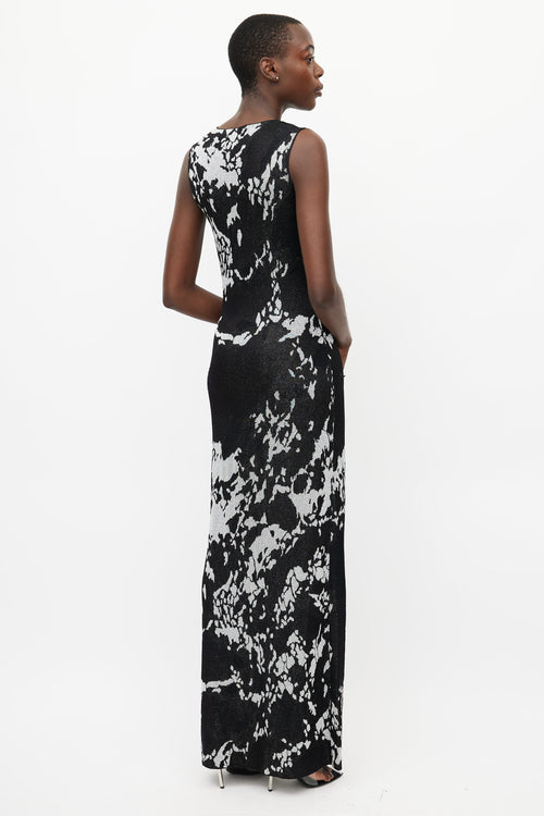 Missoni Black & Silver Metallic Cut Out Maxi Dress