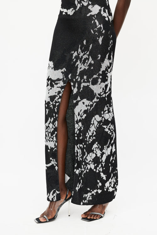 Missoni Black & Silver Metallic Cut Out Maxi Dress