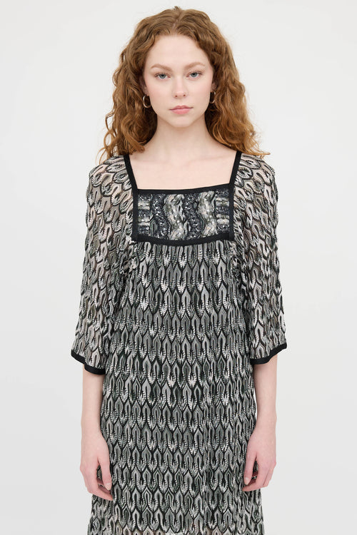 Missoni Sequin Wave Knit Dress