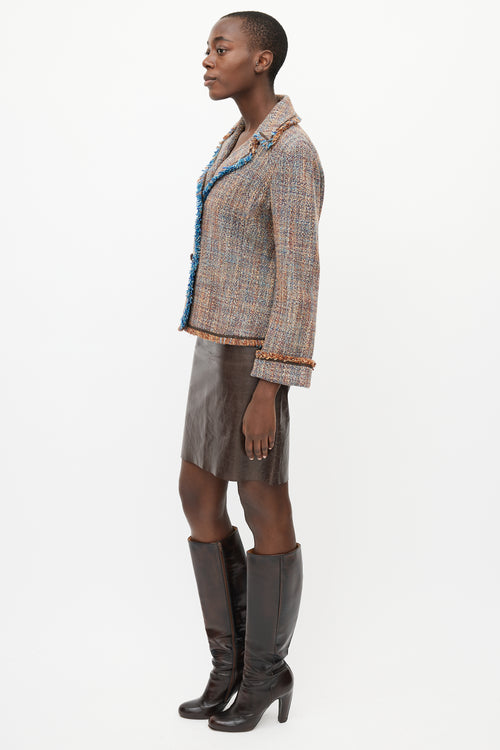 Missoni Brown & Blue Tweed Blazer