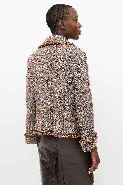Missoni Brown & Blue Tweed Blazer