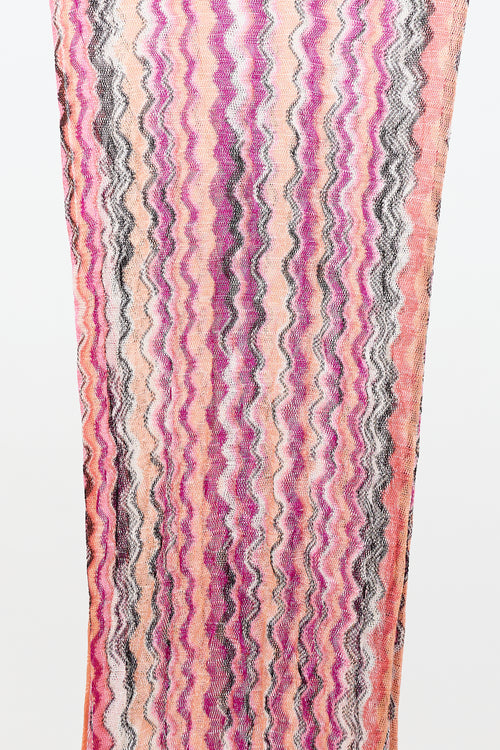 Missoni Crochet Wave Fringe Scarf