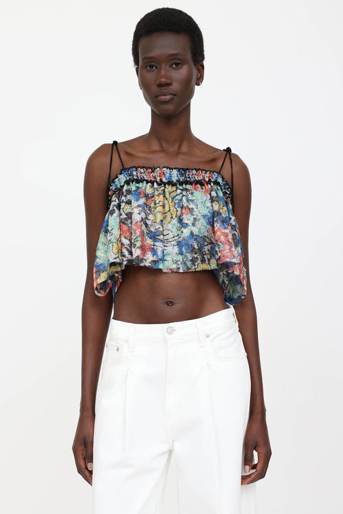 Metallic Tie Cropped Top