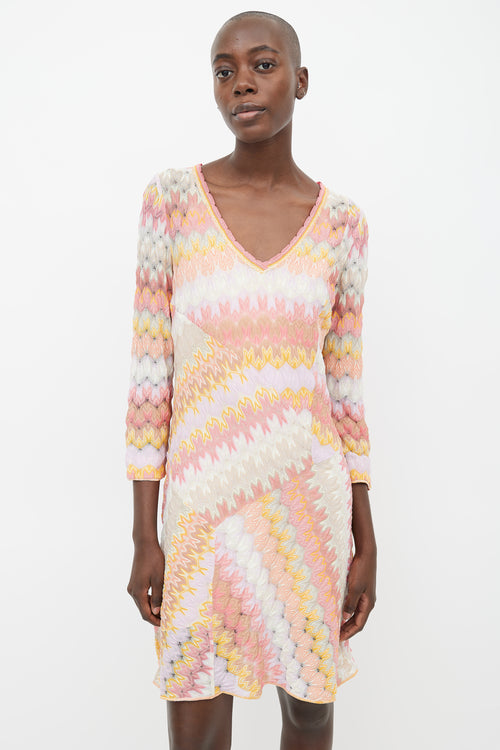 Missoni Orange & Multicolour Knit Dress