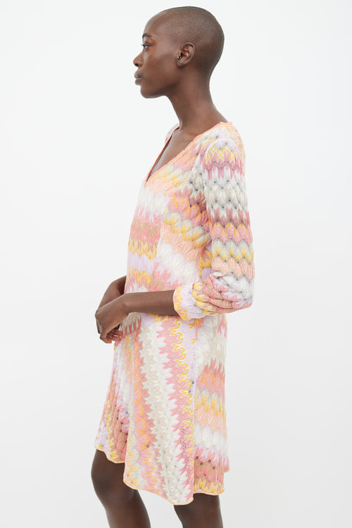 Missoni Orange & Multicolour Knit Dress