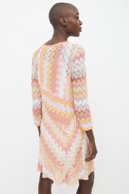Missoni Orange & Multicolour Knit Dress