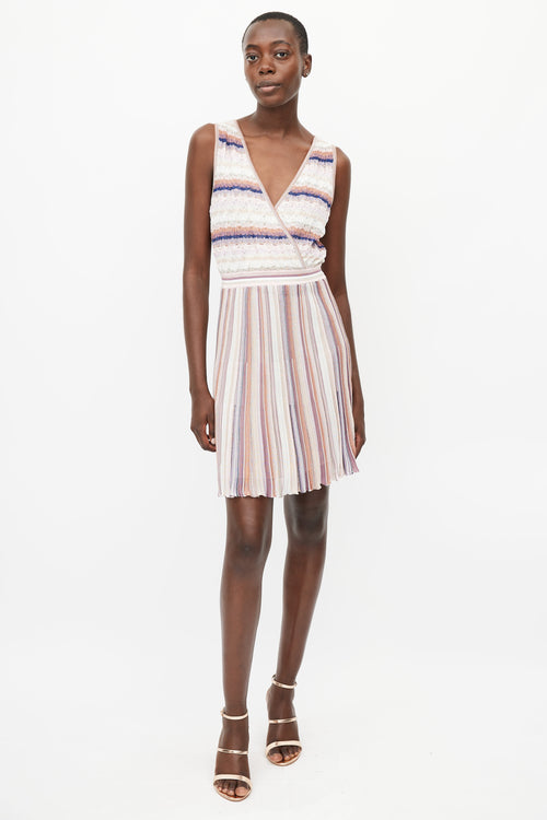 Missoni Pink & Multicolour Knit Midi Dress