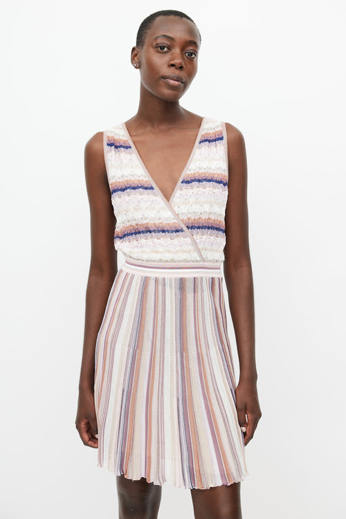 Missoni Pink & Multicolour Knit Midi Dress