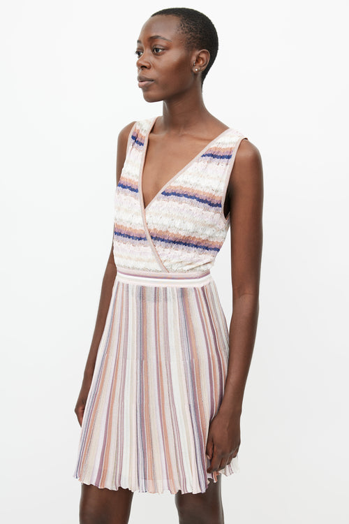 Missoni Pink & Multicolour Knit Midi Dress