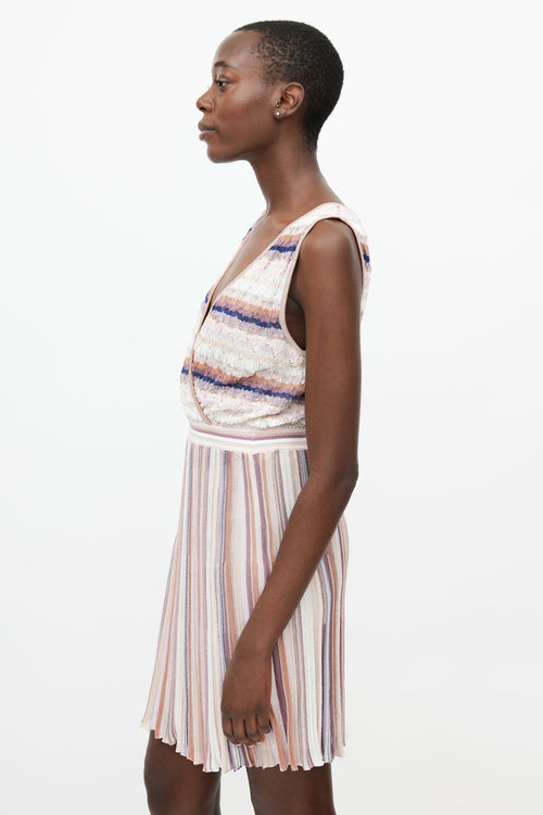 Missoni Pink & Multicolour Knit Midi Dress