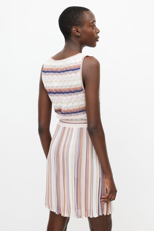 Missoni Pink & Multicolour Knit Midi Dress