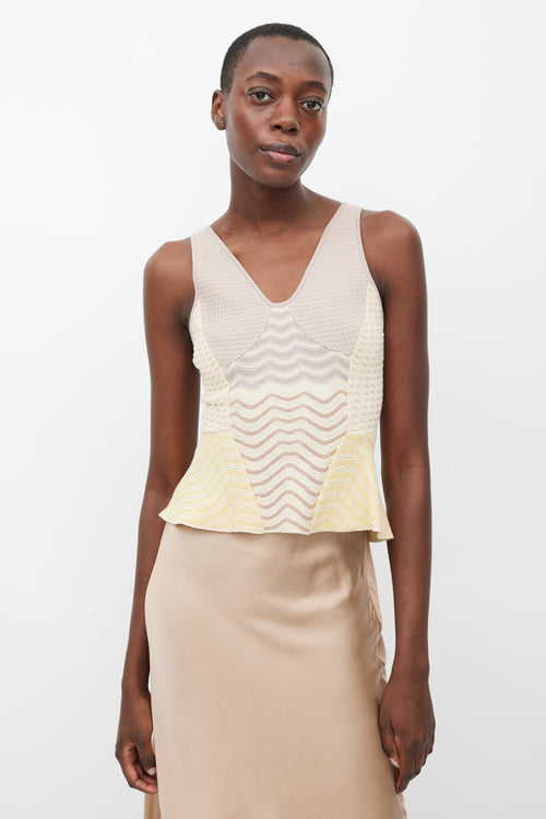 Missoni Purple & Multicolour Textured Knit Top