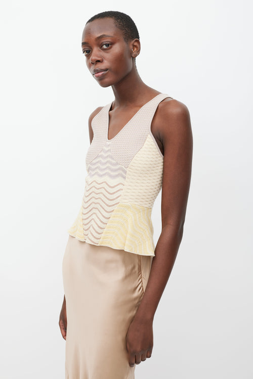 Missoni Purple & Multicolour Textured Knit Top